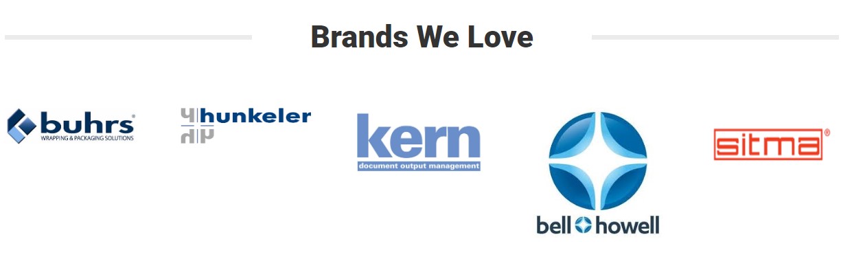 Brand logos wrapping machines